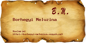 Borhegyi Meluzina névjegykártya